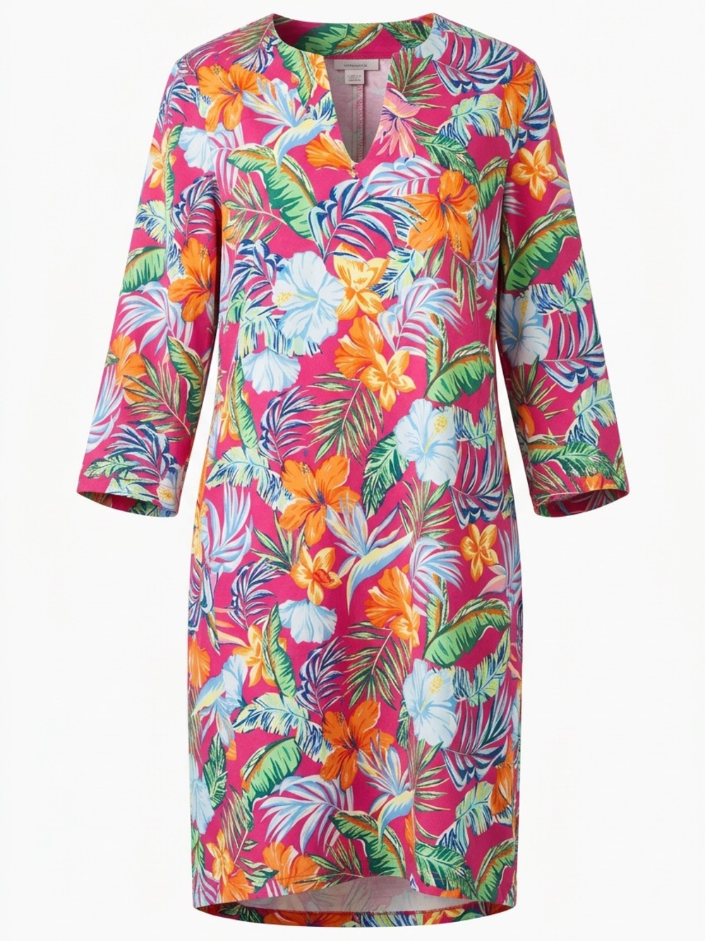 Caribbean Joe Vibrant Floral Vacation Dress Size M